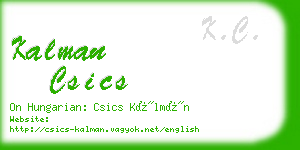 kalman csics business card